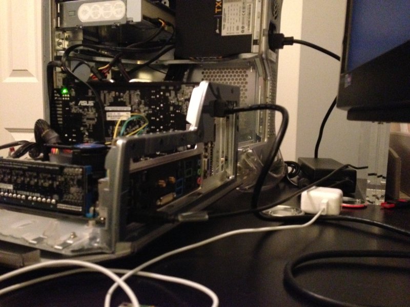 Rear view case open
