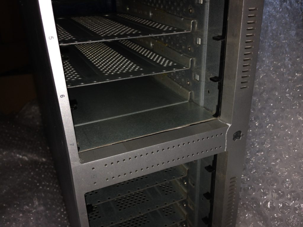 Fractured Xserve RAID front panel